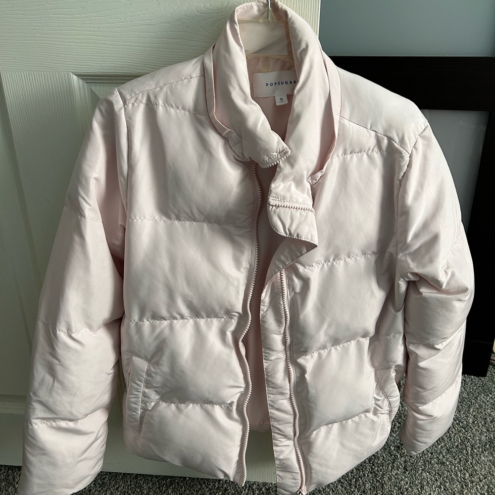 Light pink pop sugar puffer jacket